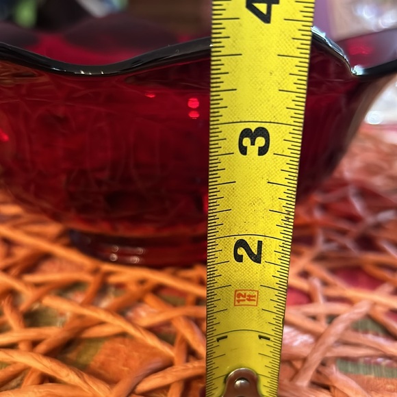 Fenton Ruby Red Glass Bowl - Picture 5 of 6